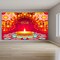 Happy Diwali Banner Indian Traditional Backdrop Cloth 5x8 Feet Indian Diwali Decor Pooja Wall Decor Indian Wall Art Photo Decor Banner Decorative Pooja Cloth Diwali Celebration